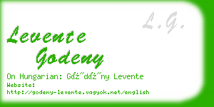 levente godeny business card